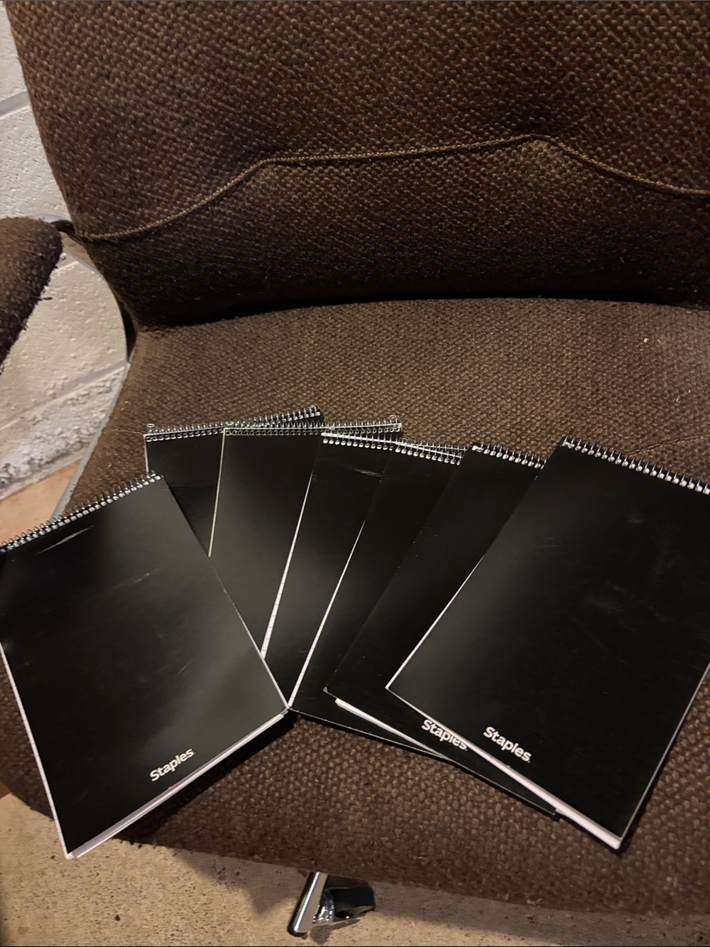 Staples Black Spiral Notebook - Pack of 6